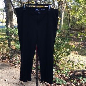 Lee Riders Slim Ankle Black Knit Dress Pants 18 M